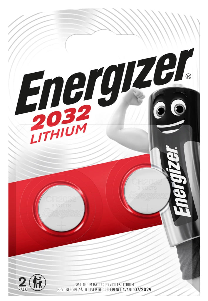 Energizer PILA AL LITIO SPECIALISTICA BOTTONE 2032 3V-Ø mm. 20x3,2 h 2 PZ. 10.00 confezioni