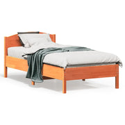 Letto senza Materasso-Struttura Letto Marrone Cera 90x190 cm in Legno di Pino 570719