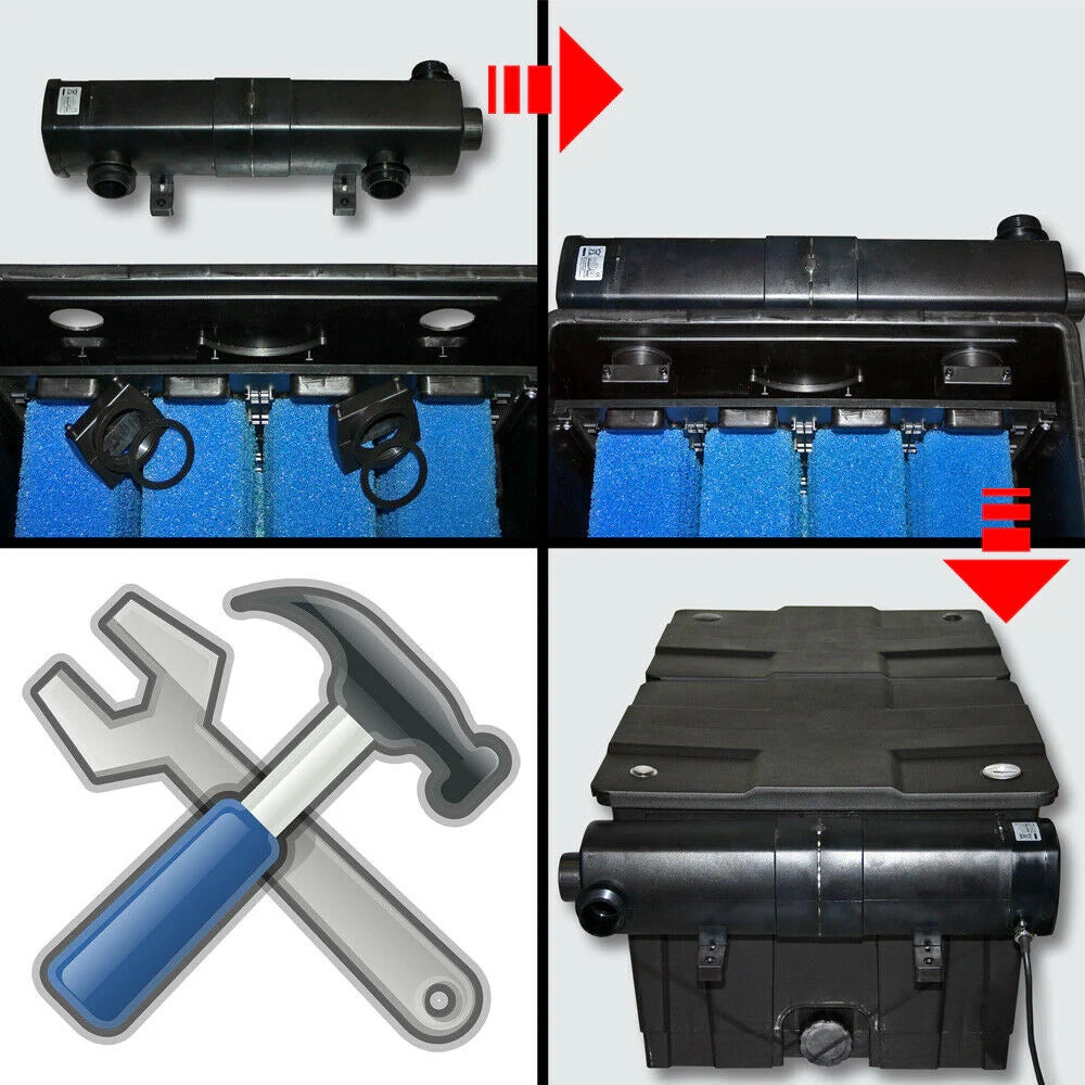 Filtro biologico per laghetto da 90.000 litri vasca di sedimentazione filtrazione 16_0002428