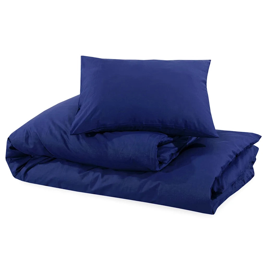 Set Copripiumino Blu Marino 200x200 cm in Cotone 136152