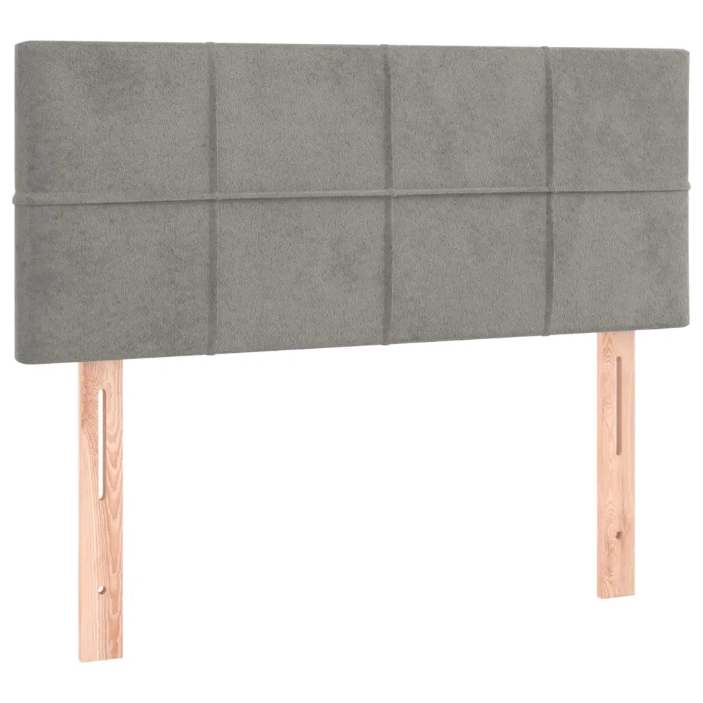 Testiera-Testata Decorativa Grigio Chiaro 80x5x78/88 cm in Velluto 749903