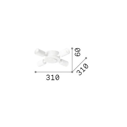 Plafoniera Set Collezione SET 4 luci Bianco Dimmerabile Metallo Ideal Lux