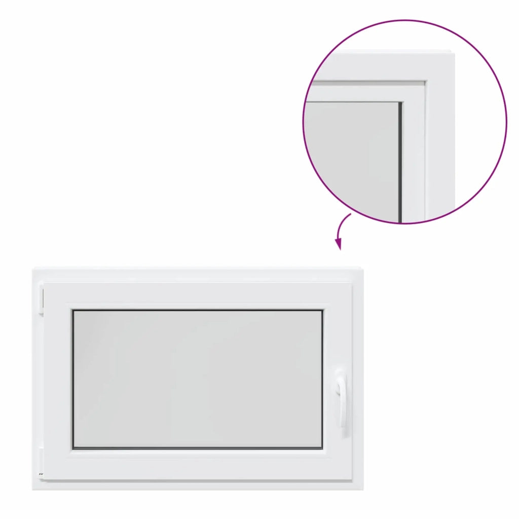 Finestra per Soffitta RISOR 90 x 60 cm PVC e Vetro Bianco CFW1679736