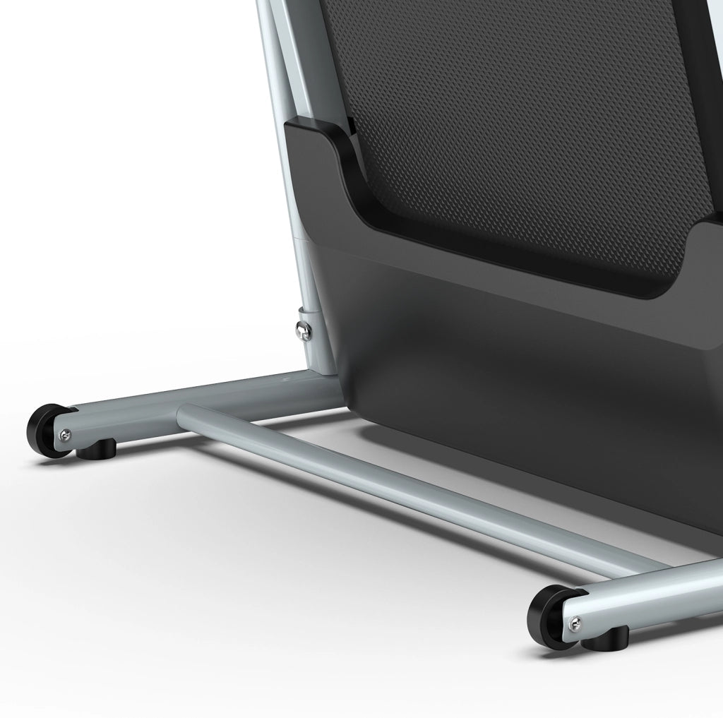 Tapis roulant pieghevole ULEVR con 3 programmi, display LED e superficie di corsa 100x39 cm, nero e grigio