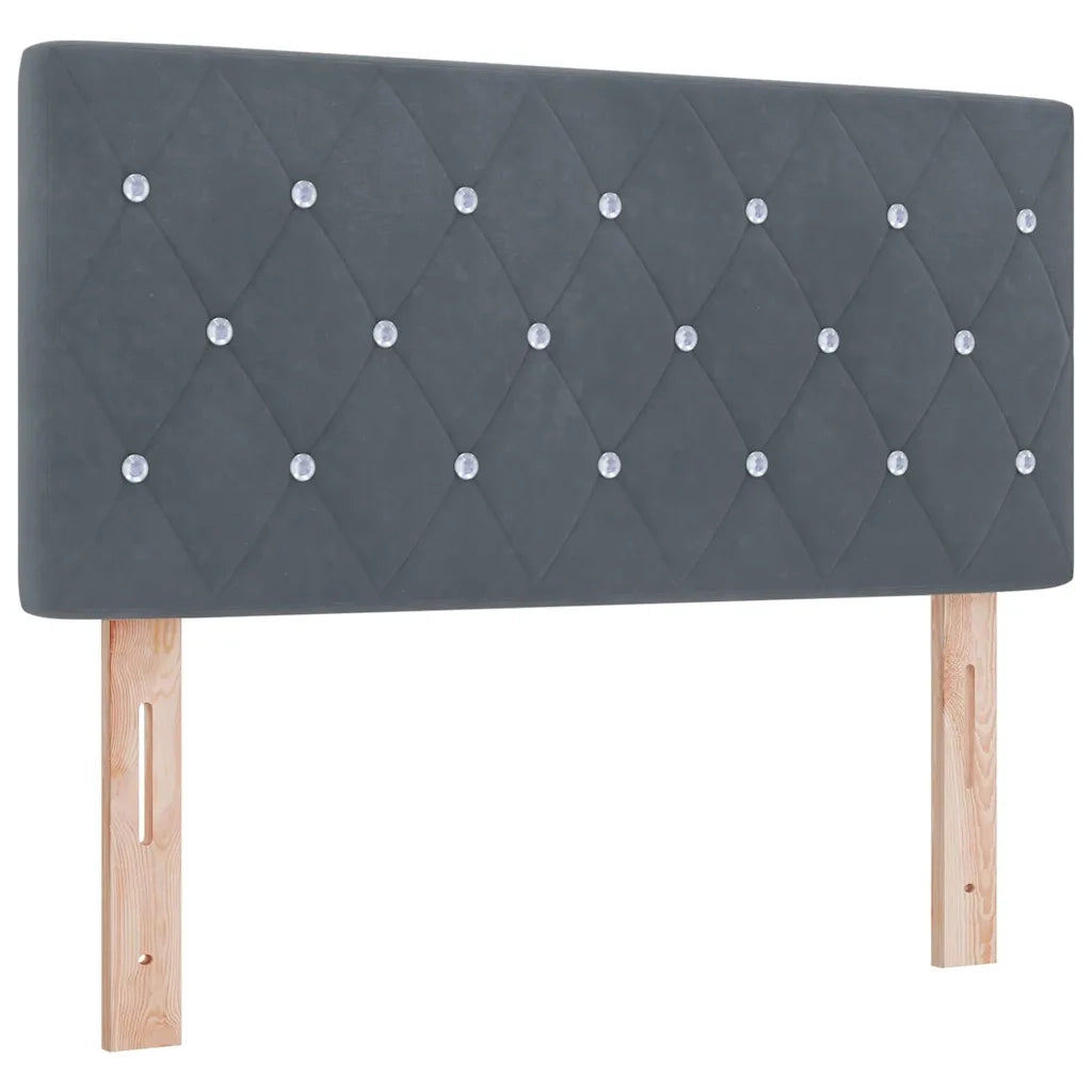 Testiera | Testata Grigio scuro 90 cm Velluto