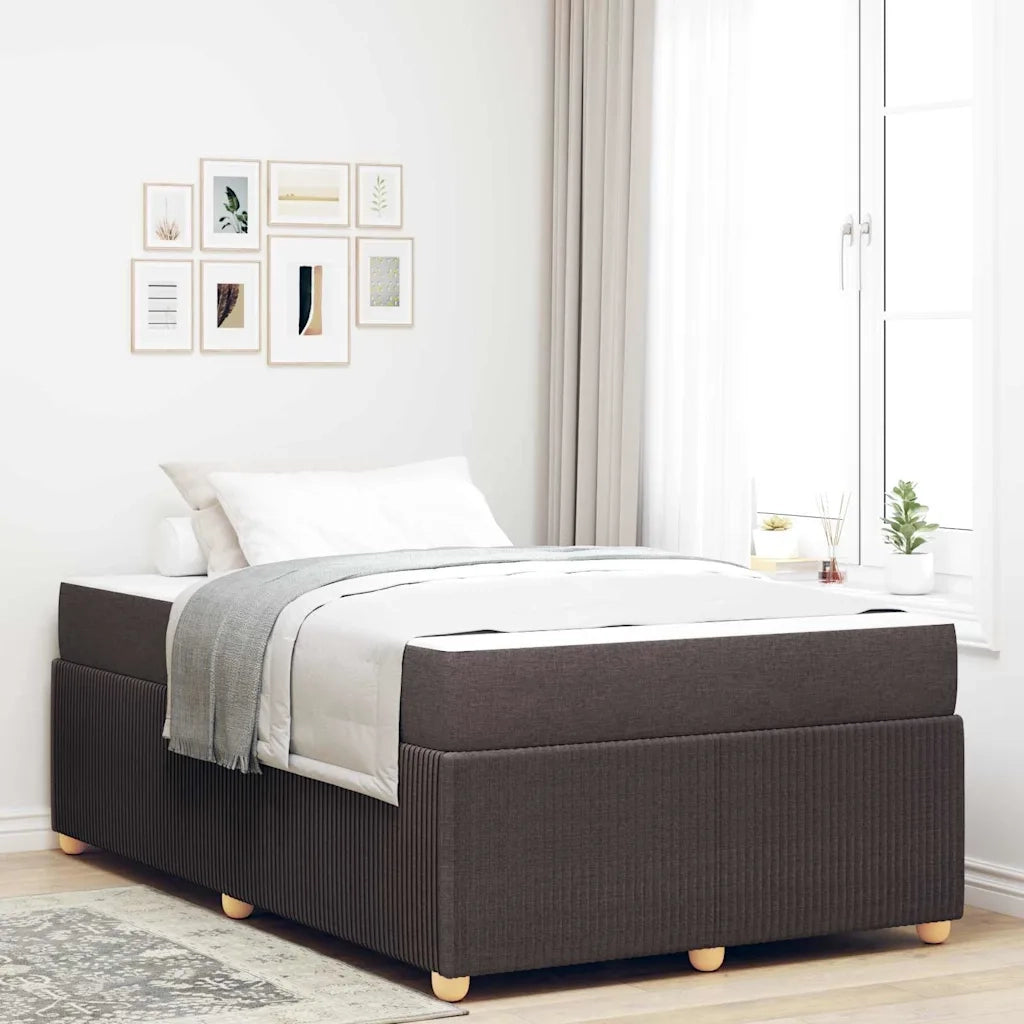 Letto matrimoniale | Letto per adulti | Struttura del letto Marrone Scuro 120 x 200 cm Tessuto