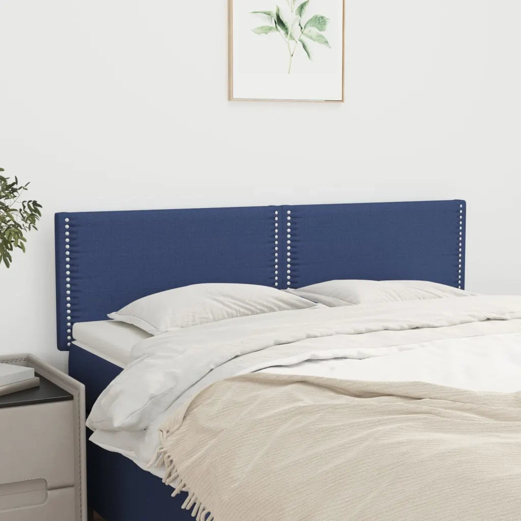 Testiera Blu 144x5x78/88 cm in Tessuto 345930