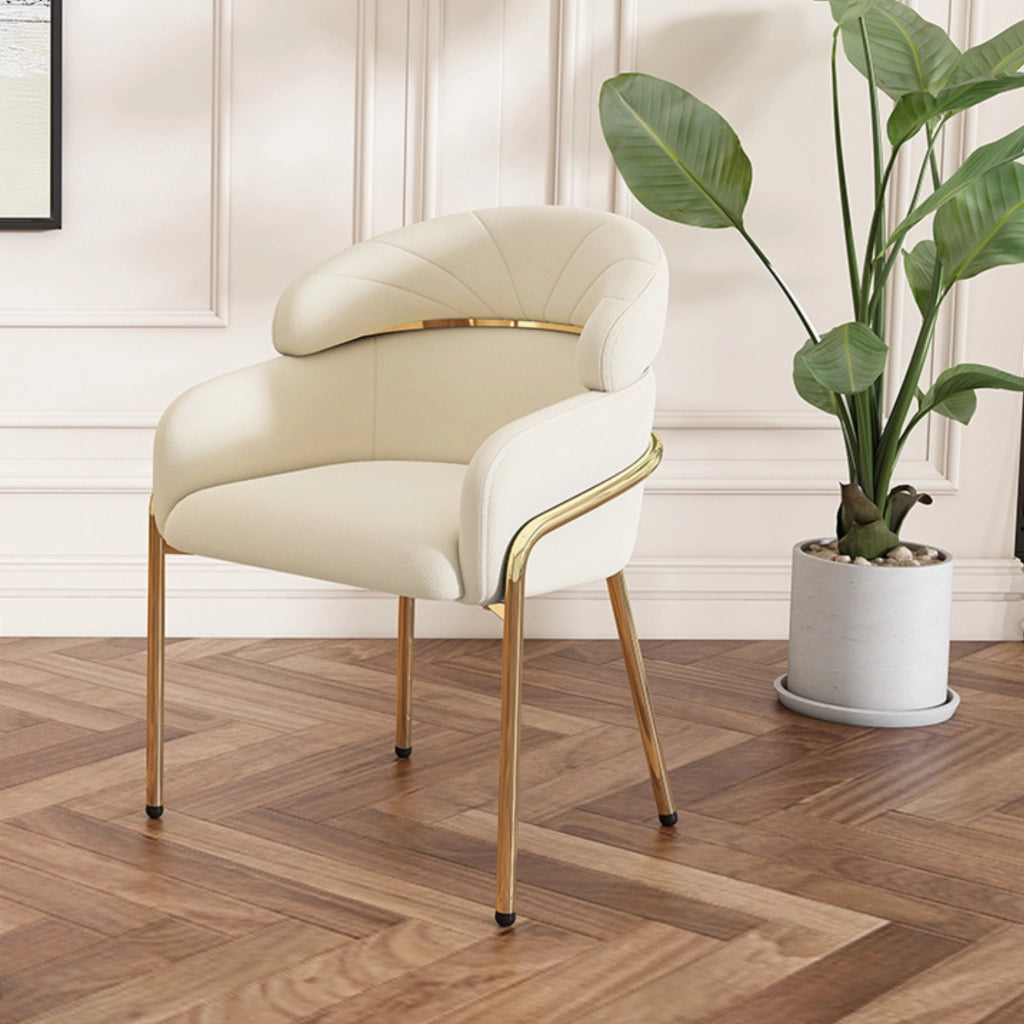 Sedia da Pranzo in Velluto con Gambe in Metallo ¨C MINIMAL ¨C Beige