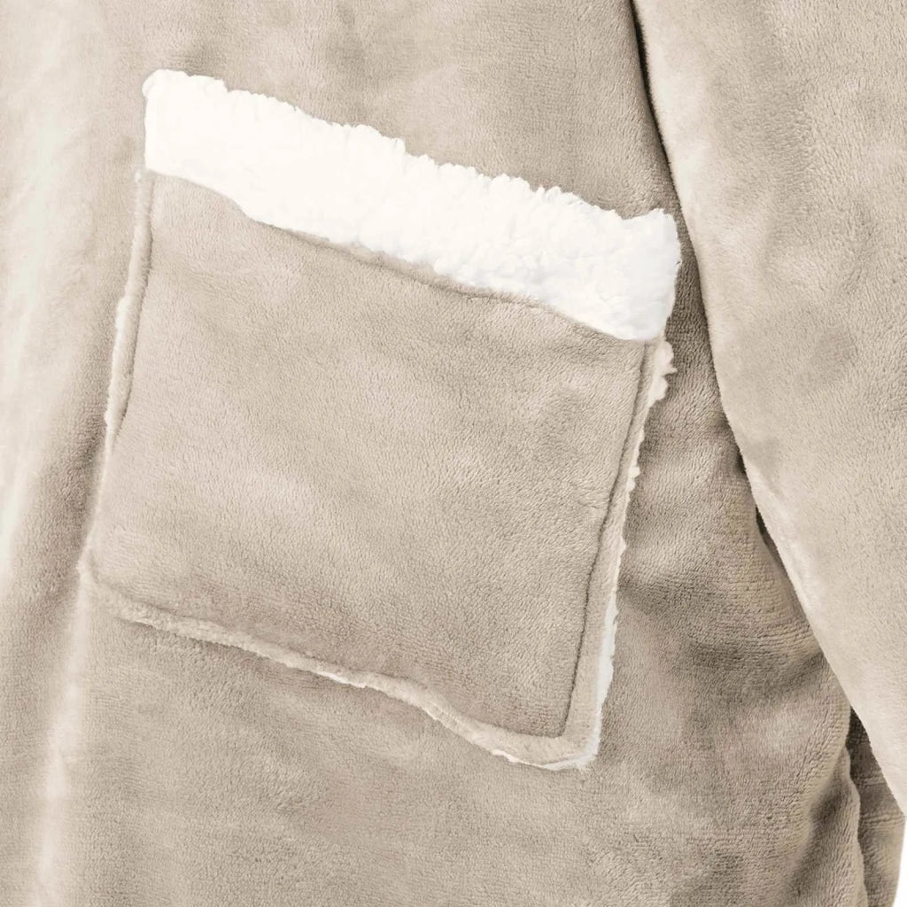 Felpa coperta Beige L Pile e Flanella CFW3200786