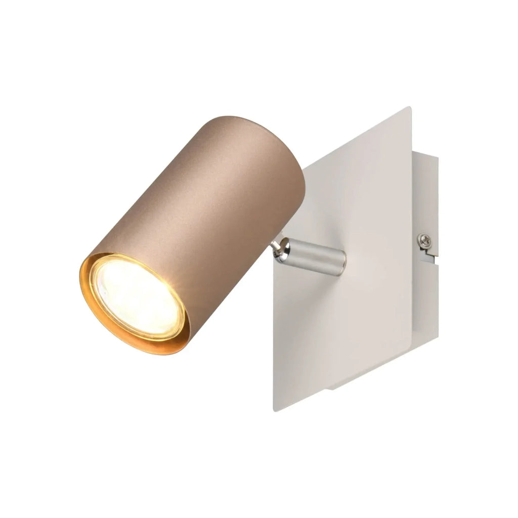 LÚZETE - SPOT DA SOFFITTO/PARETE METALLO COFFEE/GRIGIO GU10 GRAFTON