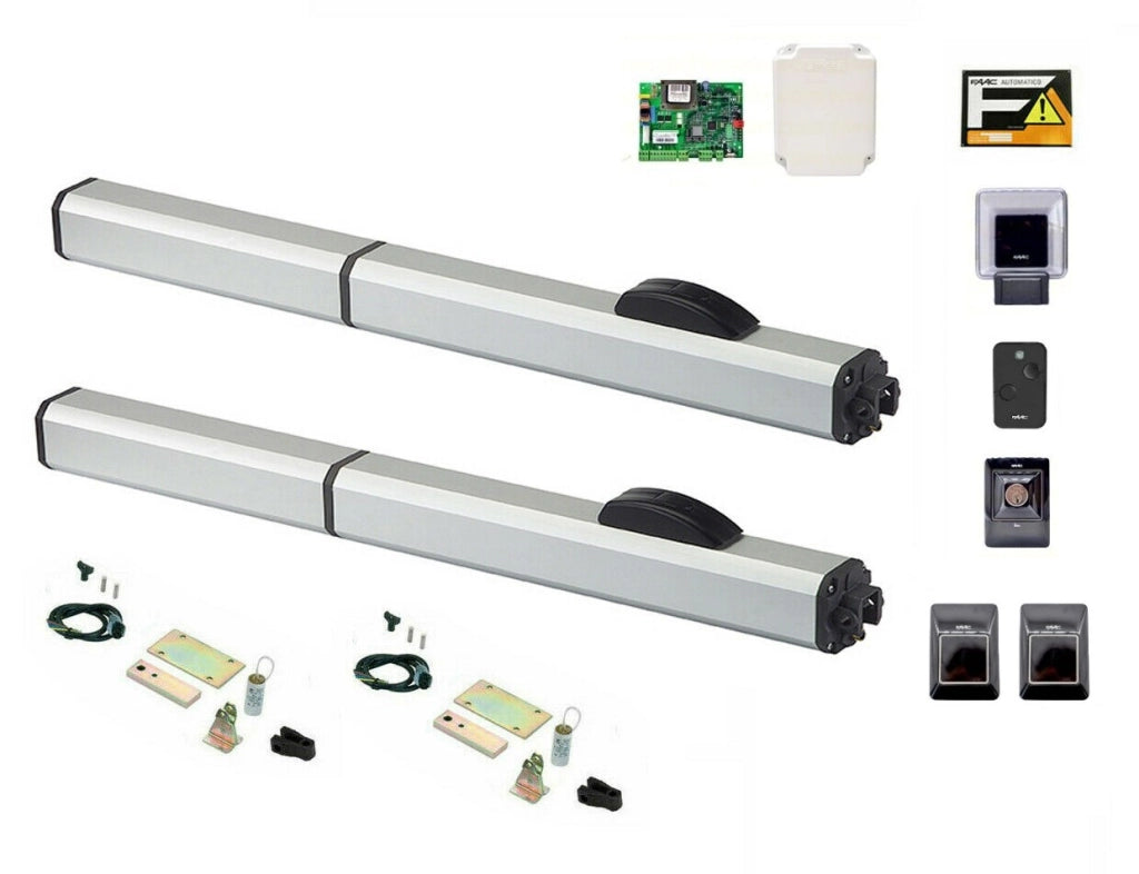 FAAC 400 SBS 230V 2 ANTE 7 MT KIT CANCELLO BATTENTE AUTOMATICO APRI 104203