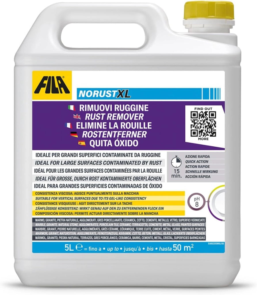 Fila no rust xl 5 l smacchiatore ruggine non acido marmo e gres