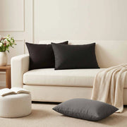 Cuscino con cuscino HEERLEN 2 pz Nero Tessuto 927687