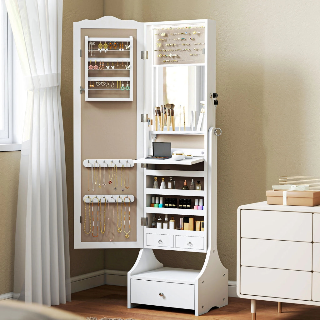 Armadio con specchio e cassetti ¨C Minimal ¨C Bianco