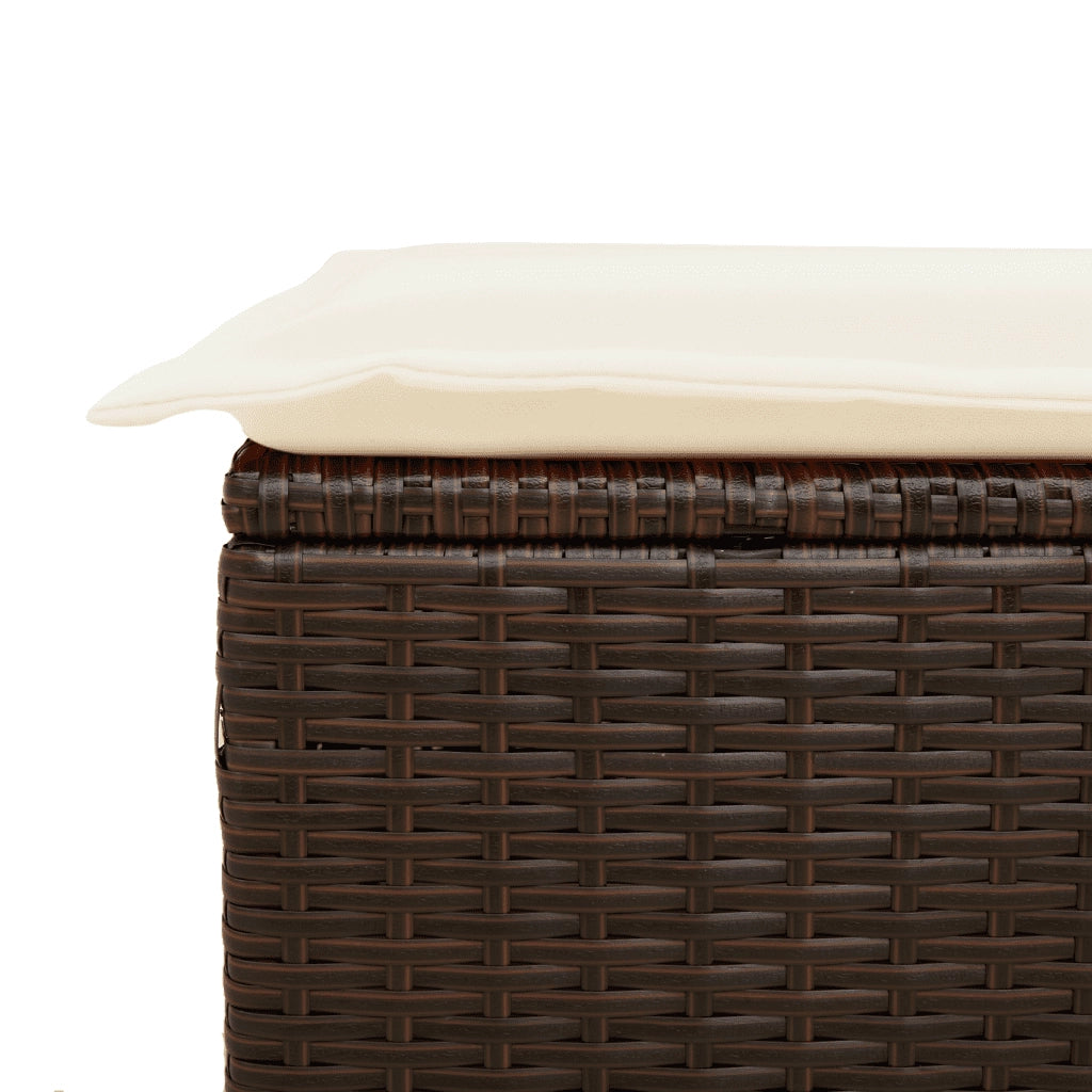 Set Divano da Giardino 5 pz con Cuscini Marrone in Polyrattan 3218913