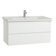 Sistema di Ezooza Set Bagno 2 Pezzi Mobile Extra Large e Lavabo , Bianco ,