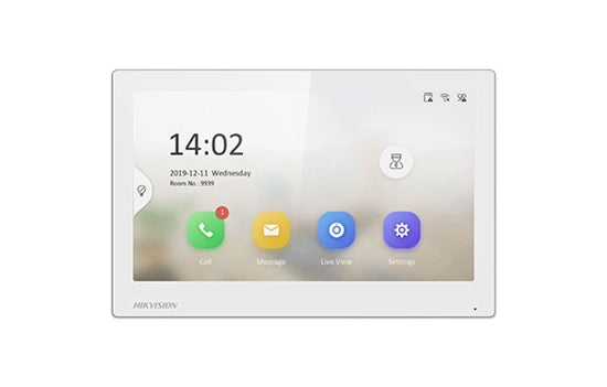Hikvision DS-KH6350-WTE1 Monitor Videocitofono IP 7" Touch Screen PoE WiFi Bianco