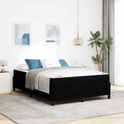 Letto a molle Nero 160 x 200 cm Tessuto