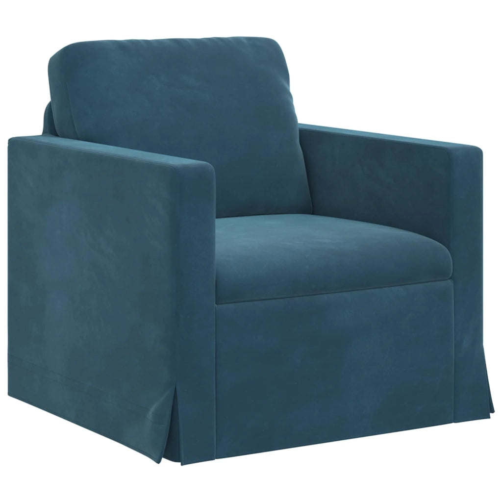 Set di divani 2 pcs Blu 138 x 78 x 80 cm Velluto 3407515