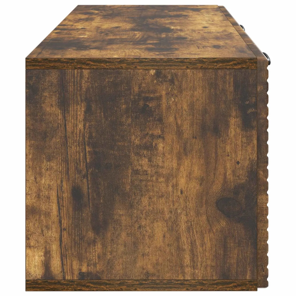 Mobile Porta TV da Muro-Credenza per TV sospesa Rovere Fumo 78,5 x 31 x 30 cm 711081
