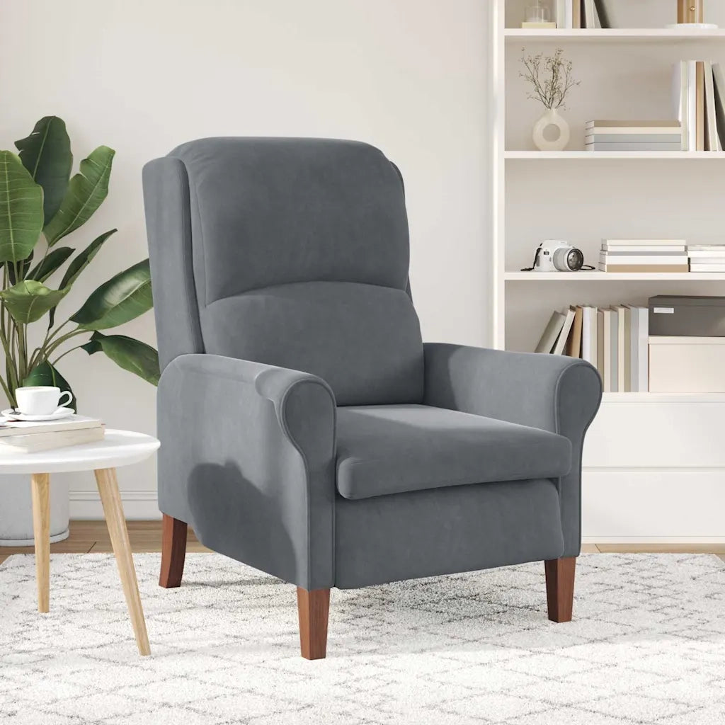 poltrona Grigio scuro 76 x 94 x 102 cm Velluto