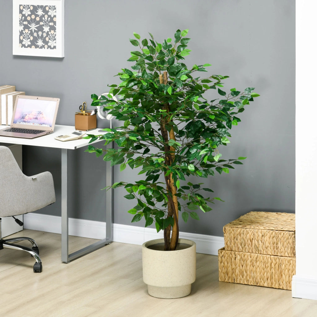 Ficus Artificiale 150cm ¨C Xylo ¨C Pianta Decorativa con Vaso