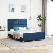 Struttura del letto con testiera Blu 140 x 190 cm Tessuto 3344731