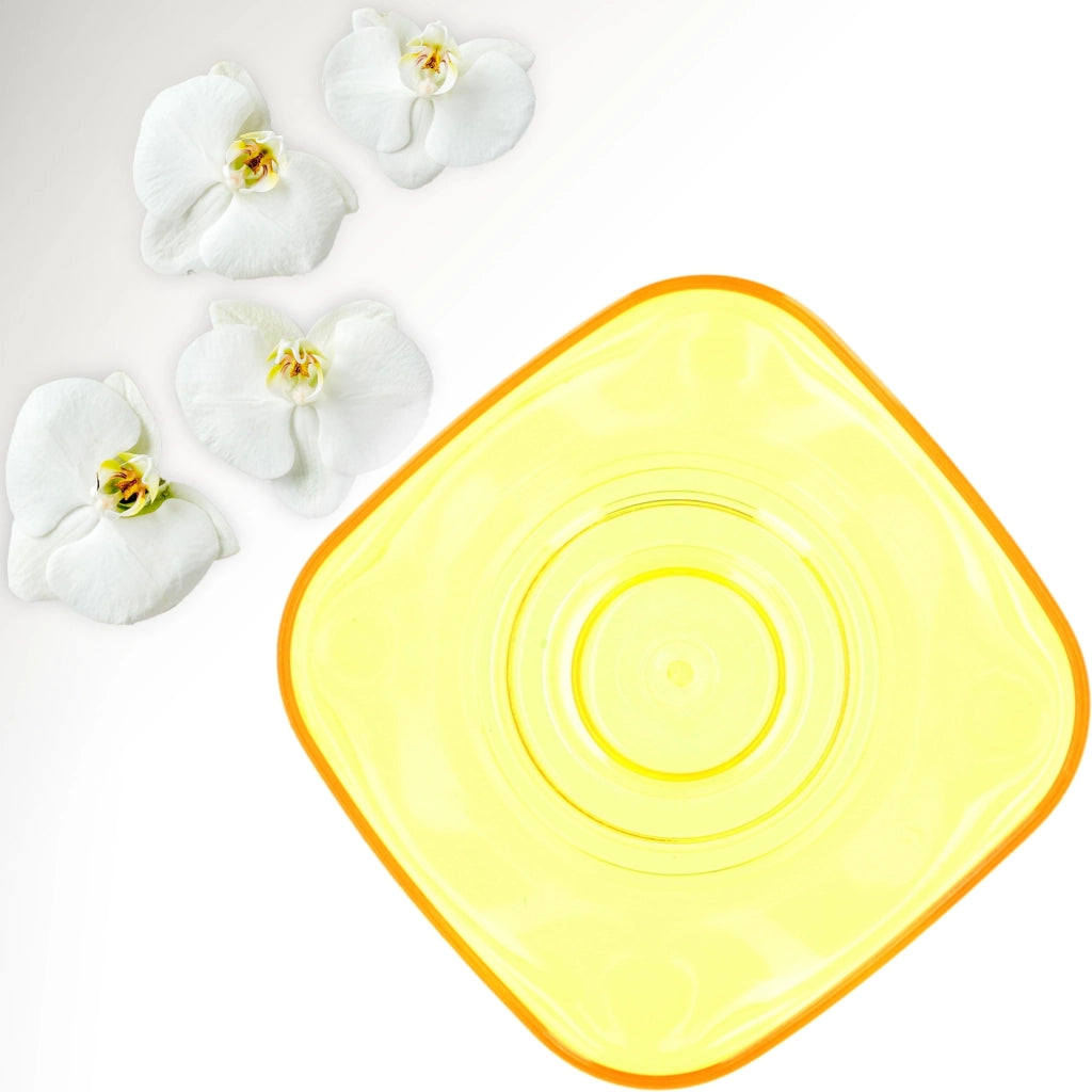 Vaso da fiori KADAX per orchidee, in plastica, giallo, tinta unita, 12 cm