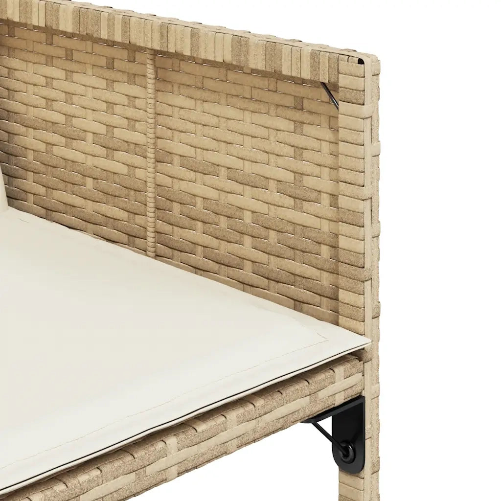 Set da Pranzo da Giardino 9 pz | Set Salotto da Giardino con Cuscini Beige in Polyrattan