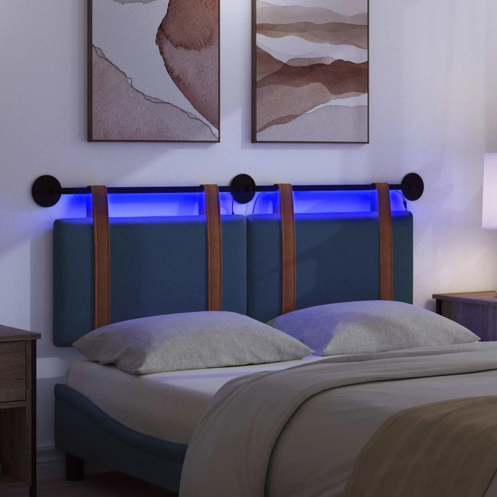 Testiera | Testata sospesa Con luce LED Blu PU Antico