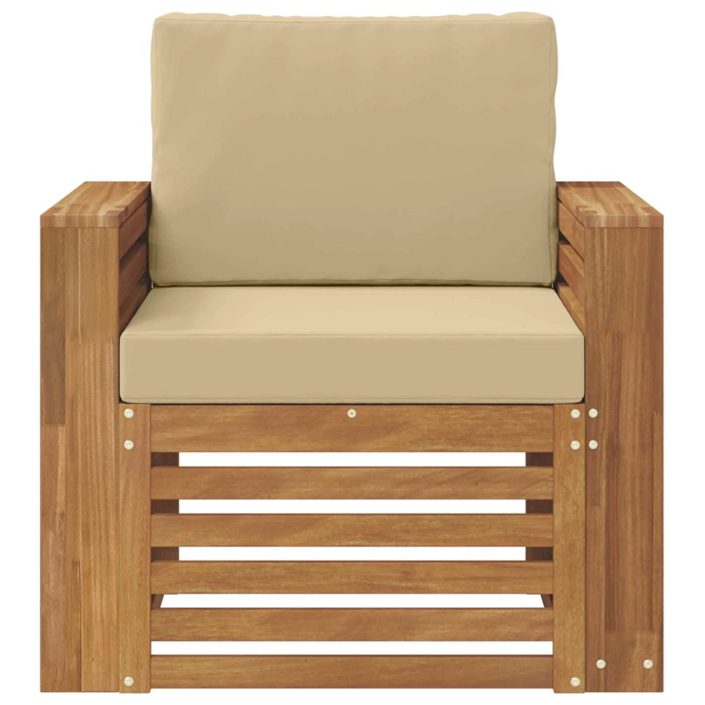 Set di divani da esterno Legno di Acacia Massello e Poliestere 3436363