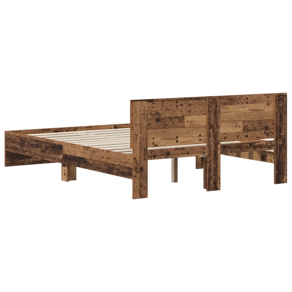 Struttura letto con testata Legno antico 120 x 200 cm 3445777