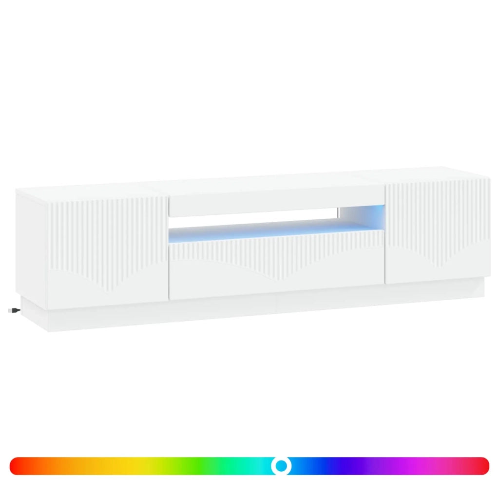 Mobile TV LED Bianco Legno ingegnerizzato 897345