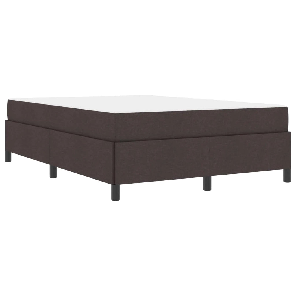 Letto a molle Marrone Scuro 140 x 200 cm Tessuto