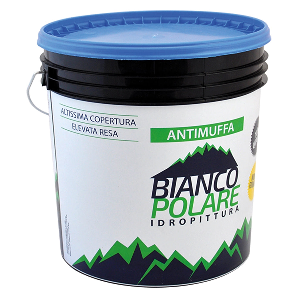 Idropittura Semilavabile Antimuffa Traspirante Bianco Polare 14 Lt