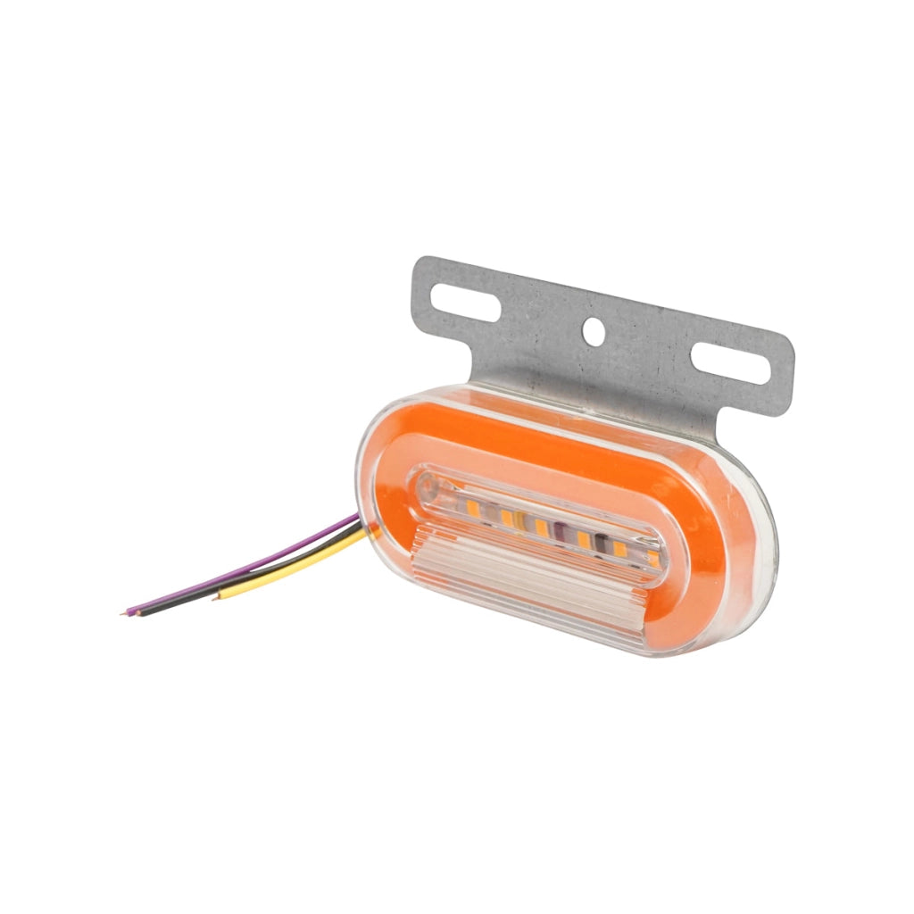 Lampada laterale  con LED, 12-24V, gialla-bianca, Breckner Germany
