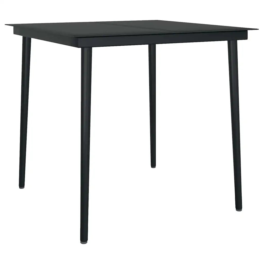 Set da Pranzo da Giardino 3 pz con Cuscini Nero 3099491