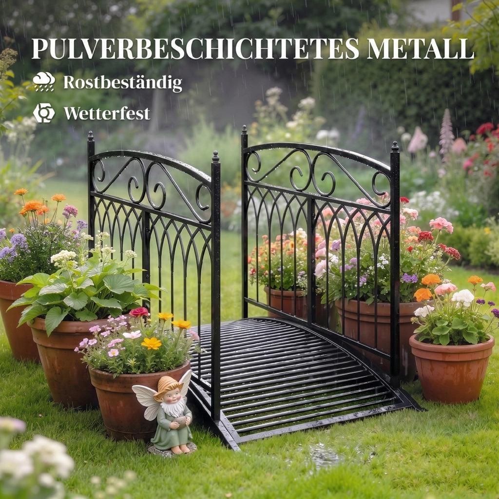 Ponte da Giardino in Metallo ¨C Minimal ¨C Antracite 135.5 cm