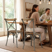 Dining Chairs, 2 Pieces, Solid Mango Wood