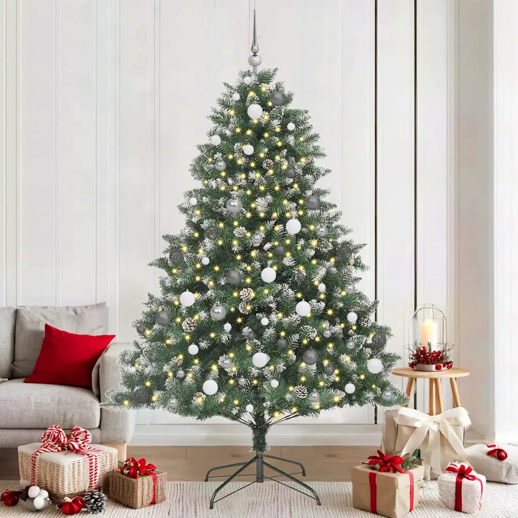 Albero di Natale artificiale con 300 LED Verde 210 cm 3395244