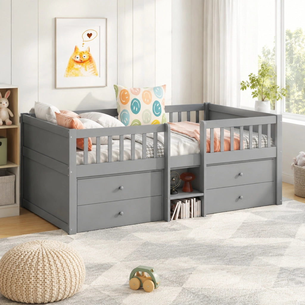 Letto a soppalco 90 ¡Á 200 cm con ripiani lavagna scala e barriera in legno e MDF bianco
