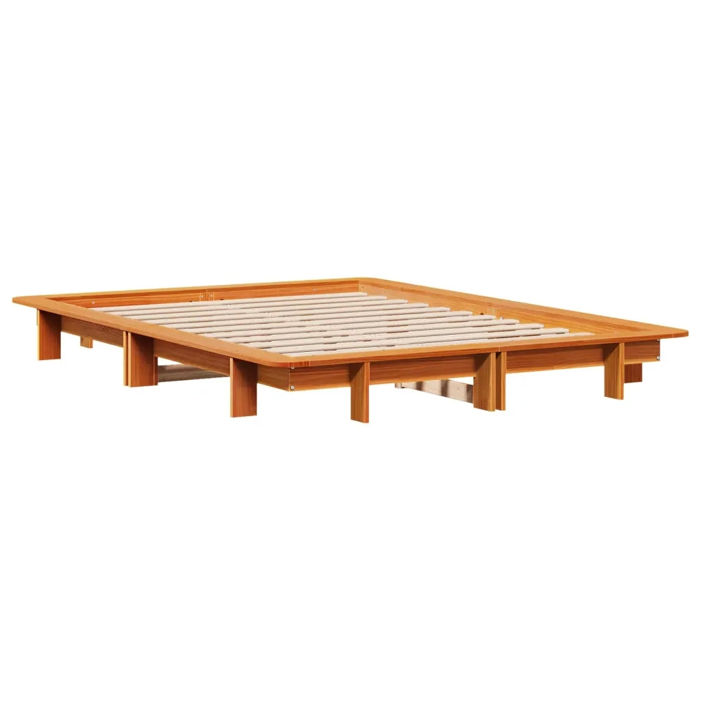 Letto senza Materasso-Struttura Letto Marrone Cera 120x200 cm in Legno di Pino 986923