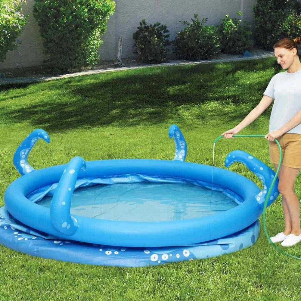 Trade Shop - Piscina Gonfiabile Easy Set Octopool 274x76 Cm Con Spruzzatori Fuori Terra 57397 -