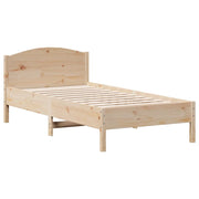 Letto singolo | Letto per adulti | Letto senza Materasso 75x190 cm in Legno Massello Pino