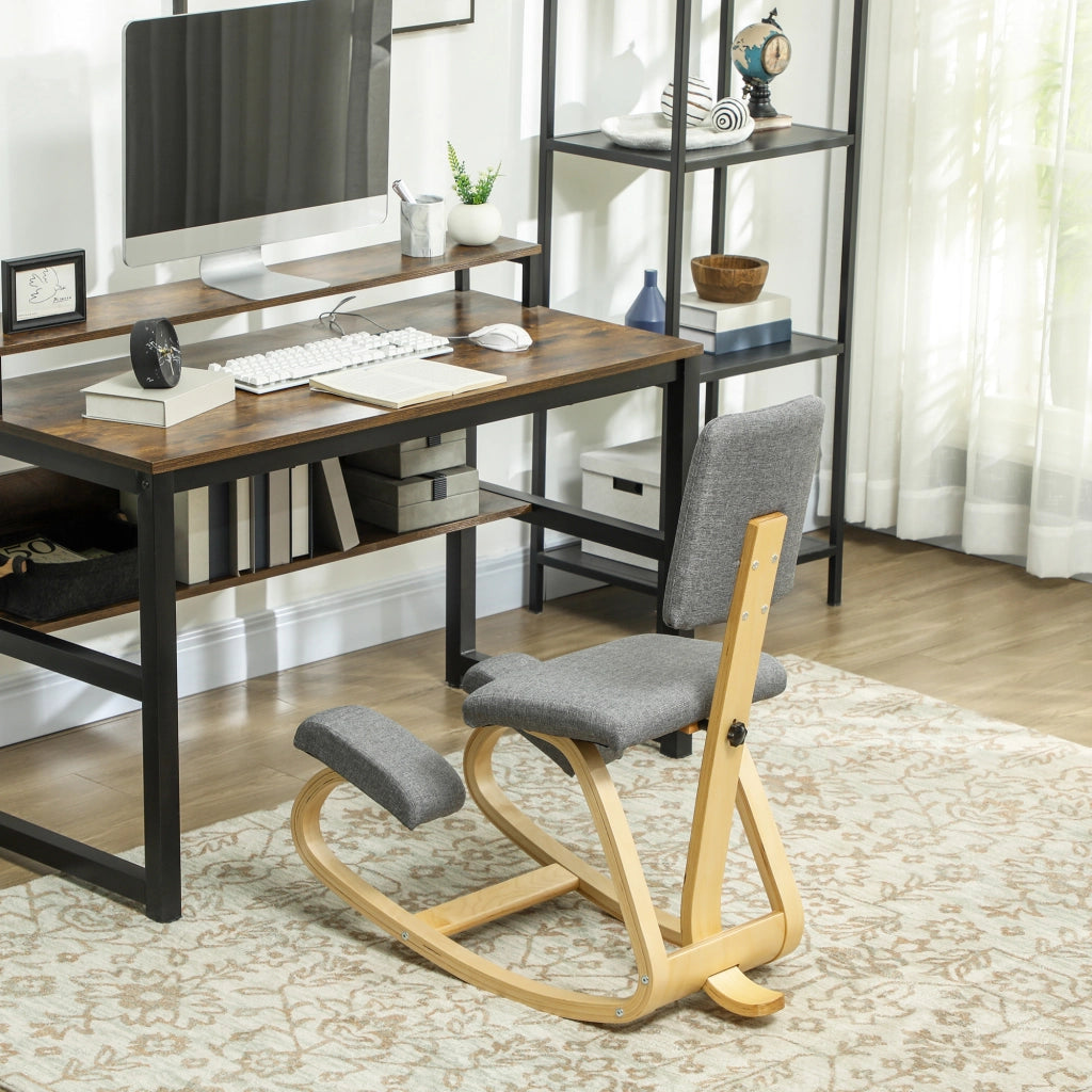 Sedia da ufficio ergonomica con poggia-ginocchia ¨C zephmum ¨C Grigio