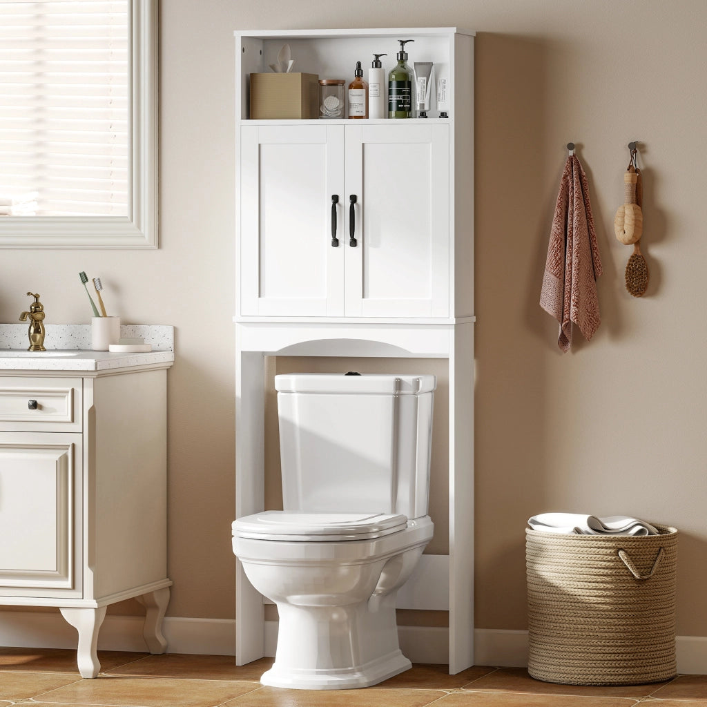 Armadio da Bagno con Ante ¨C Minimal ¨C Bianco 64x21x173,5 cm