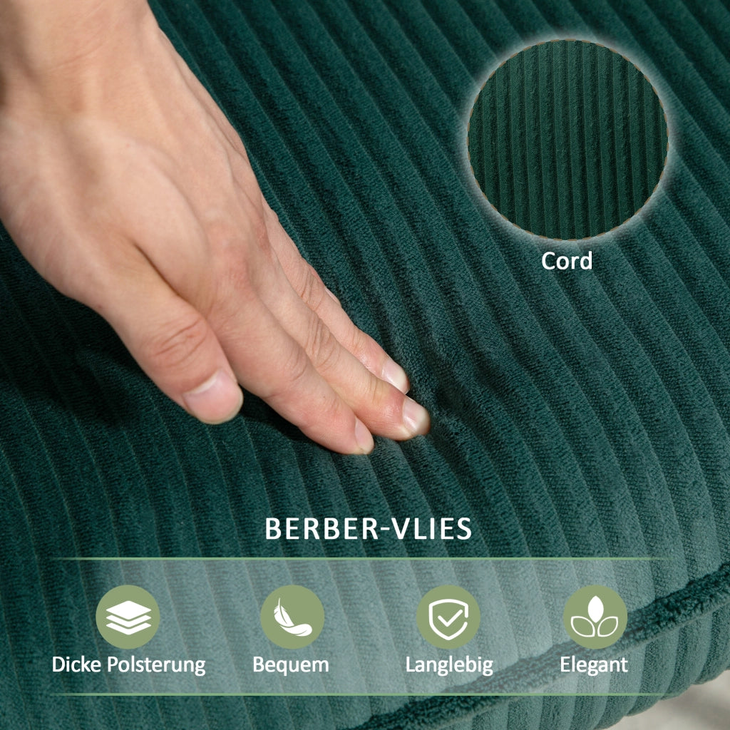 Poltrona a dondolo ¨C Minimal ¨C tessuto verde scuro, struttura in legno