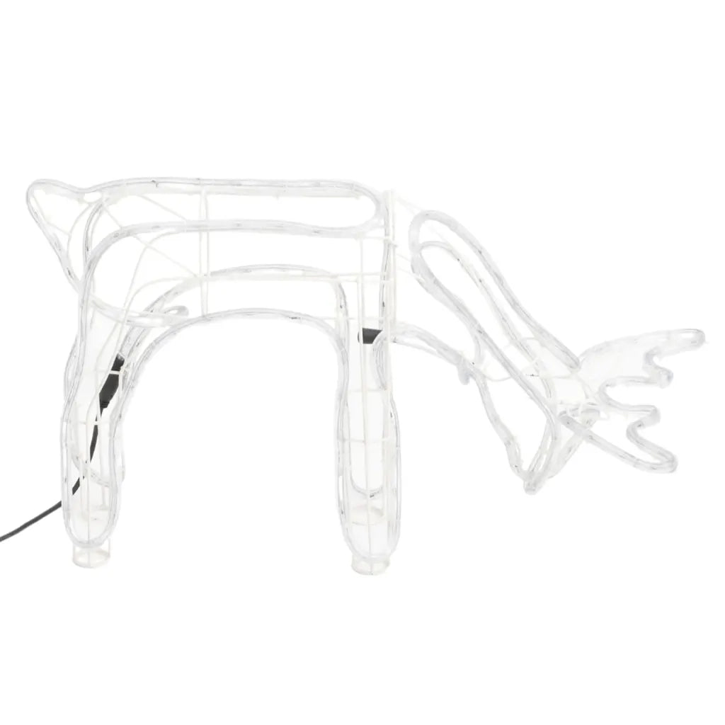 Set Figure Renne Natalizie 3 pz Bianco Freddo 3154334