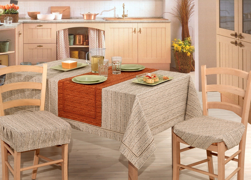 Copritavolo Salotto/Cucina Jacquard Con Bordo Modello Melange - Runner 45x130 - Giallo