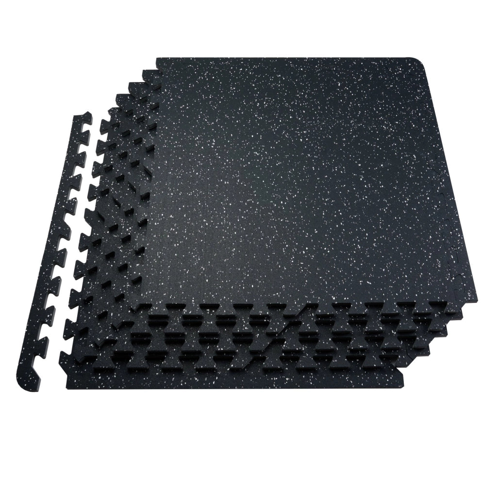 Set 12 Tappetini Puzzle ad Incastro per Palestra e Garage in Gomma ed EVA, Robusto e Facile da Montare, 610 x 610 x 14 mm